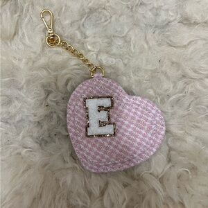 Stoney Clover E Heart Keychain NEW